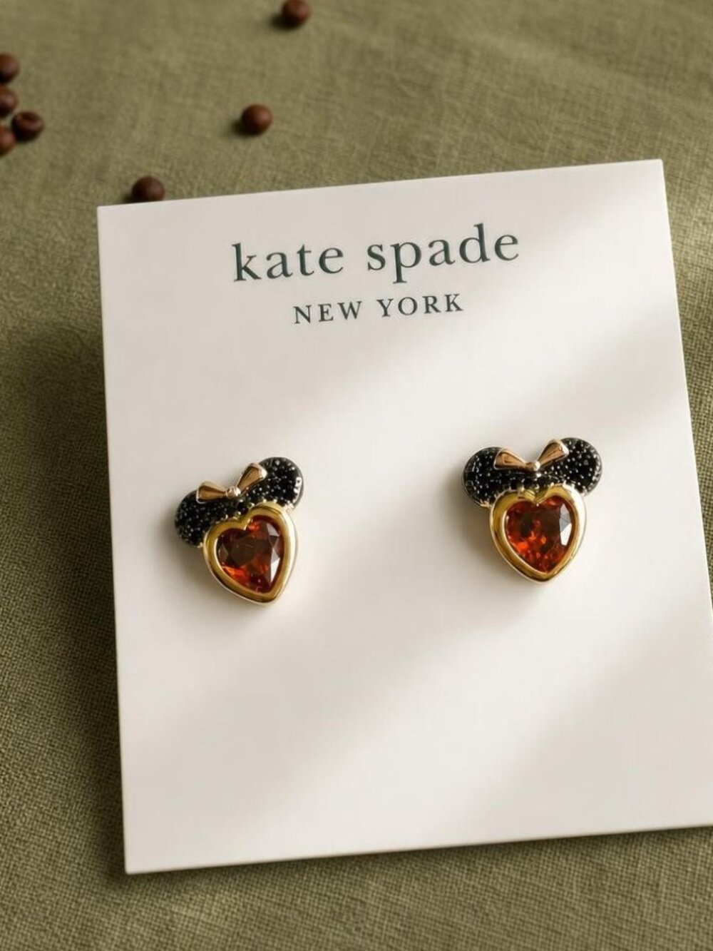 Kate Spade Disney Minnie Mouse Stone Stud Earrings